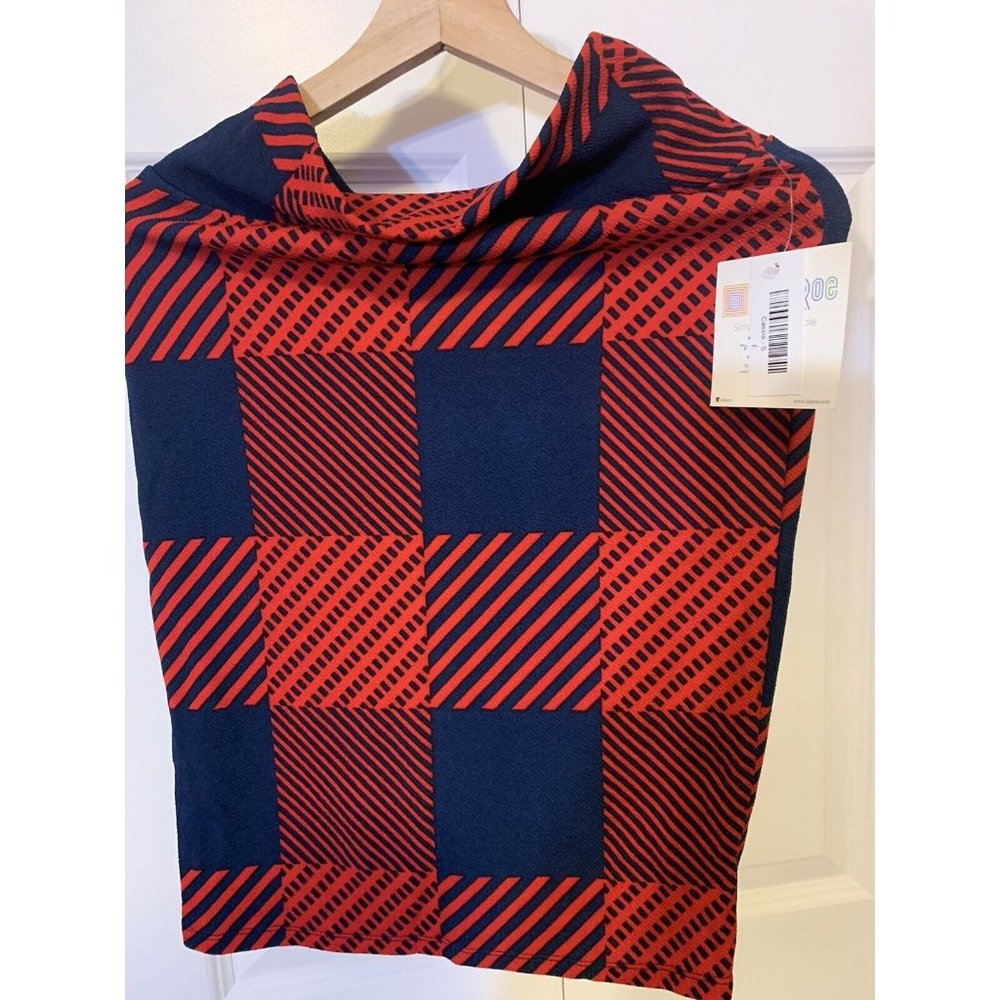 NEW Lularoe Women’s Sz S Cassie‎ Red Blue Plaid Skirt